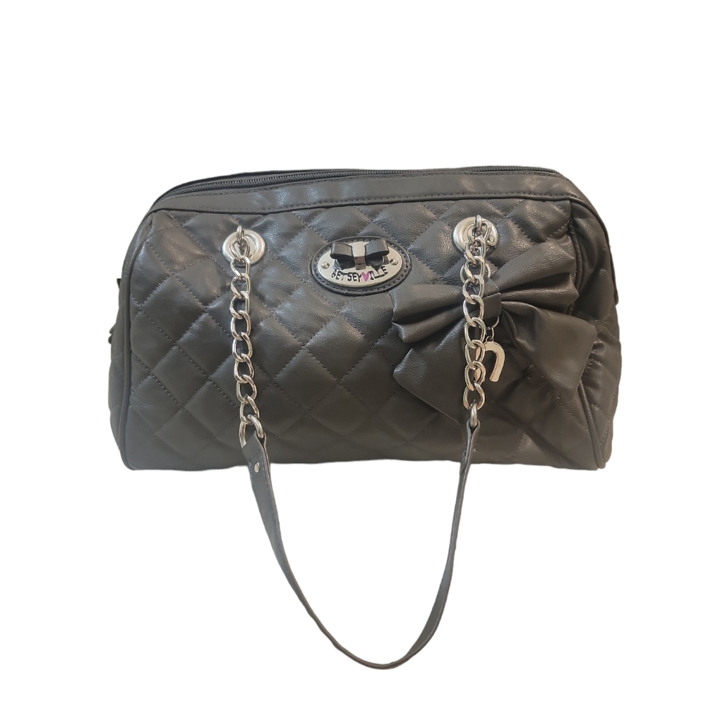 Betsyville By Betsy Johnson Vintage Y2kβ Brown Faux Leather Handbag